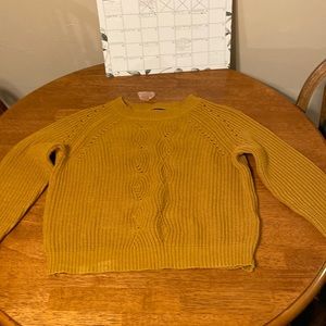 Cute burnt orange yellow sweater